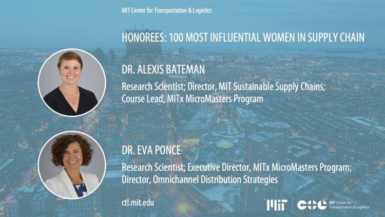 Images of Alexis Bateman and Eva Ponce honorees 100 women supply chain